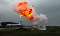 Pyrotechnické efekty při ukázkách